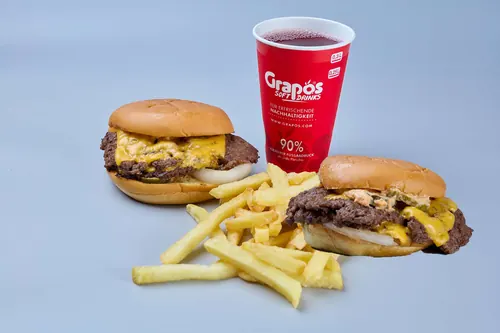JUMBO Burger Deal: 2 Burger nach Wahl, Fries, Getränk